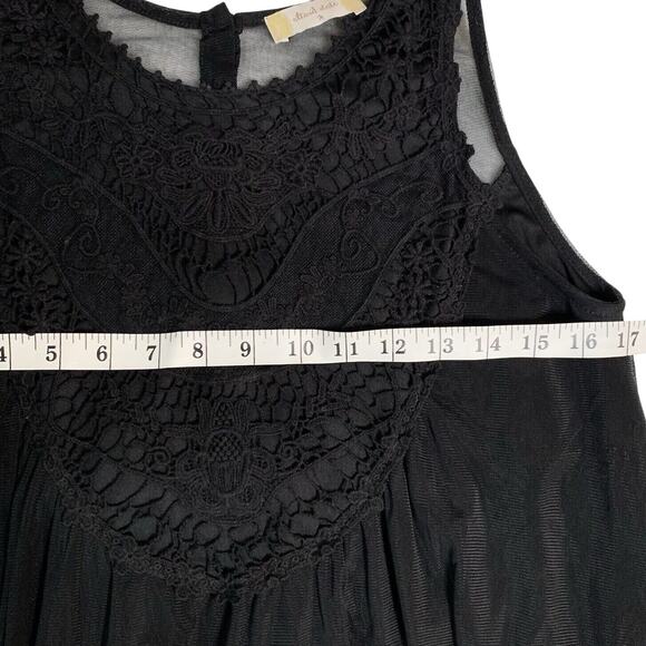 Altar'd State Cocktail Dress Women's Medium Black Metallic Sleeveless Coquette - Picture 5 of 6